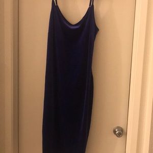 Velvet spaghetti strap dress